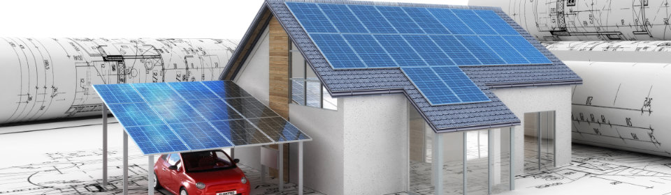 PV Solaranlage Haus und Carport